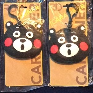 𝅺2 black bear carabiner luggage tags
